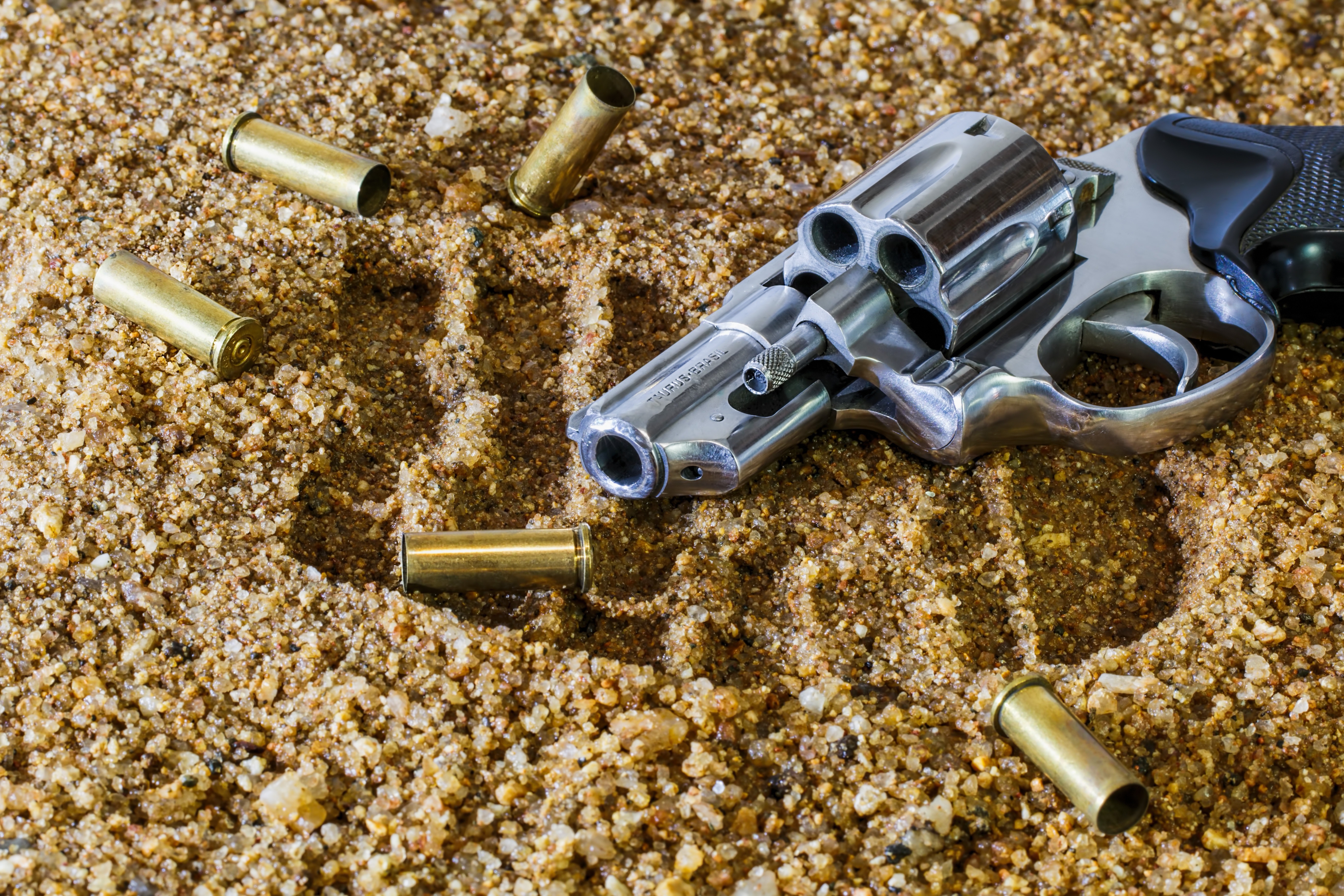 Skytte revolver med kulor